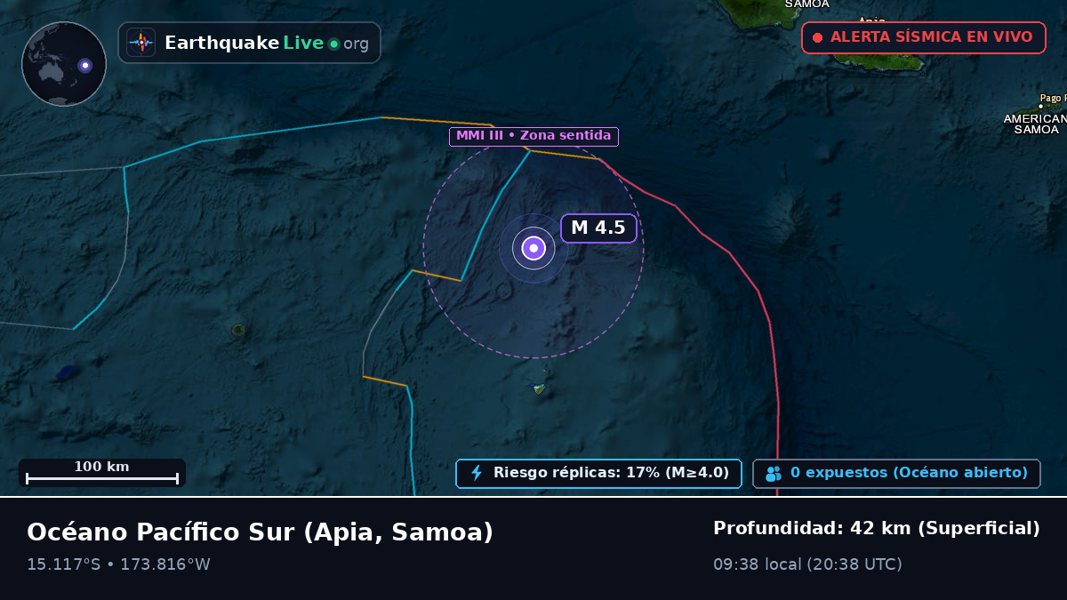 Océano Pacífico Sur (Samoa)