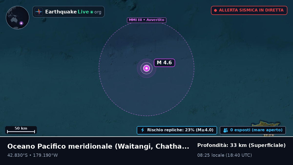 Oceano Pacifico meridionale (Chatham Islands)