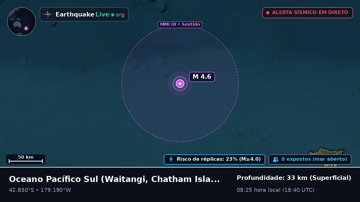 Oceano Pacífico Sul (Chatham Islands)