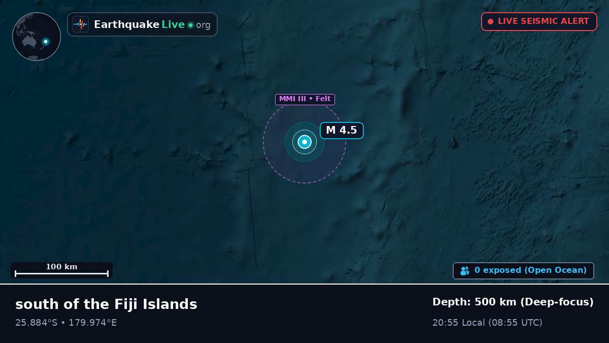 South Pacific Ocean (Kermadec Islands)
