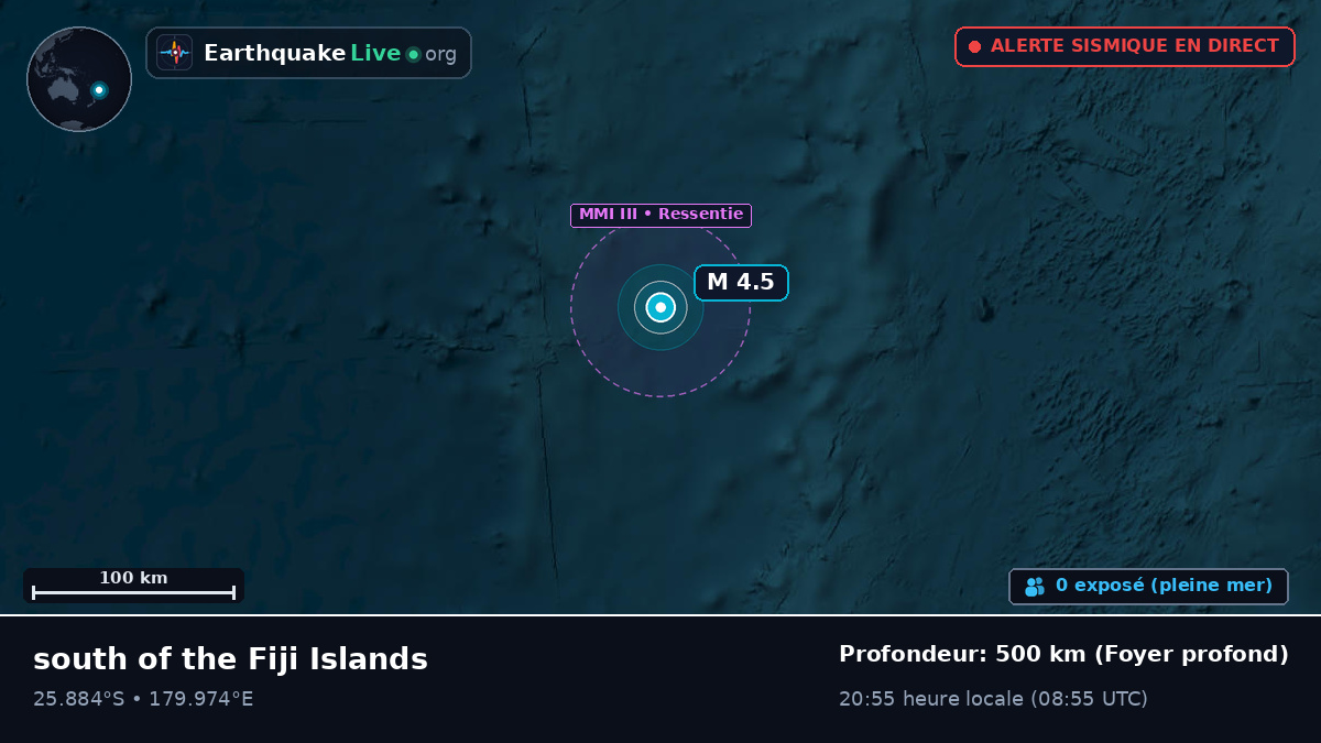 Océan Pacifique Sud (Kermadec Islands)