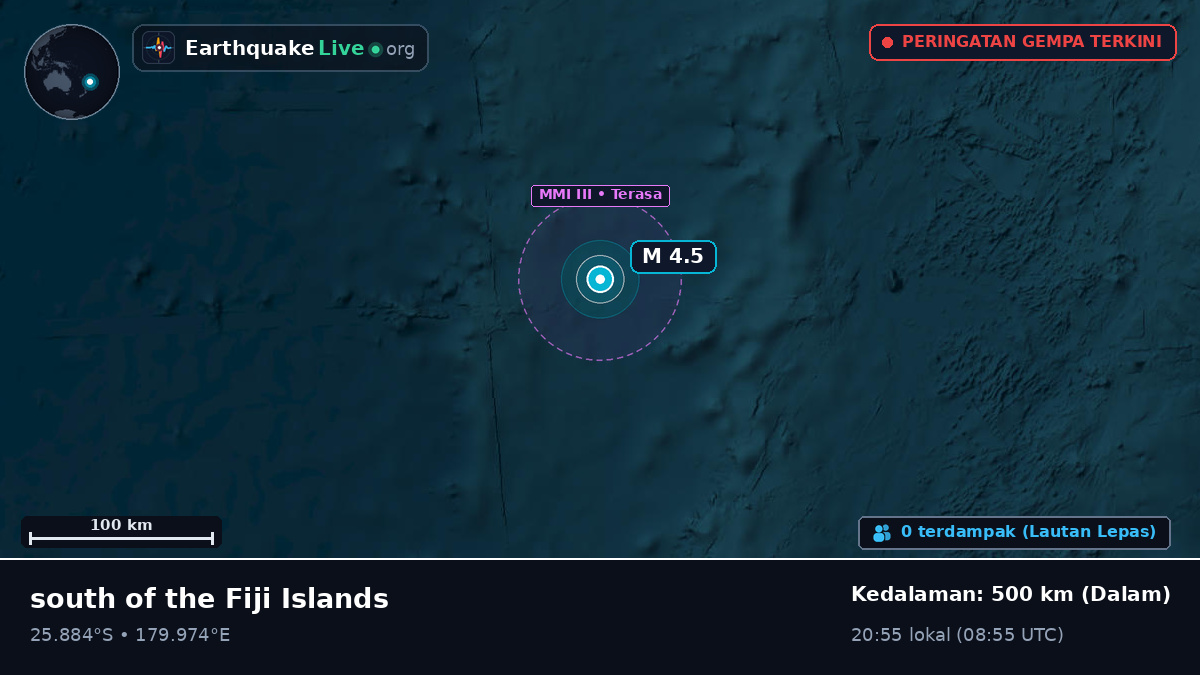 Samudra Pasifik Selatan (Kermadec Islands)