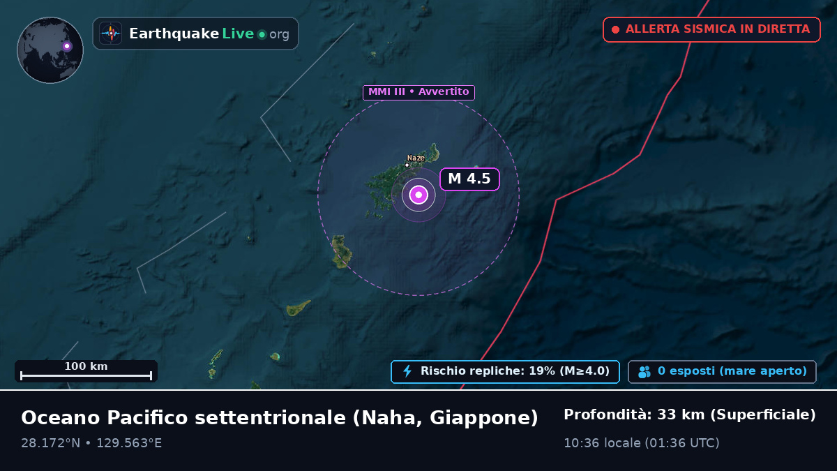 Oceano Pacifico settentrionale (Giappone)
