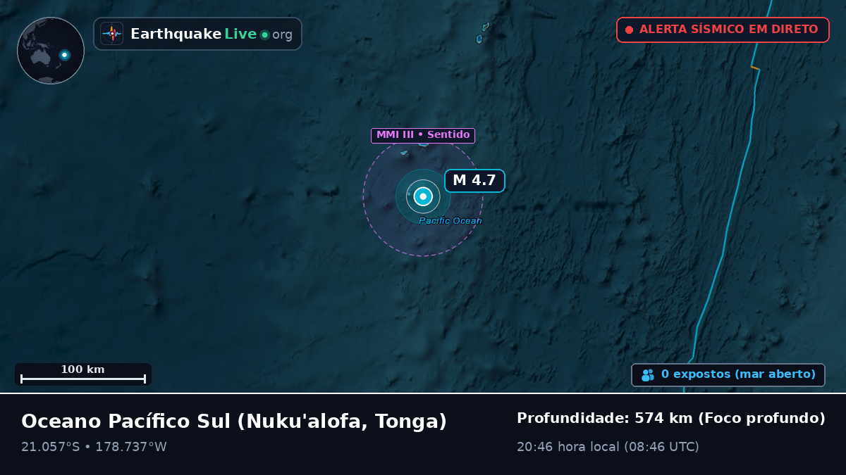 Oceano Pacífico Sul (Tonga)