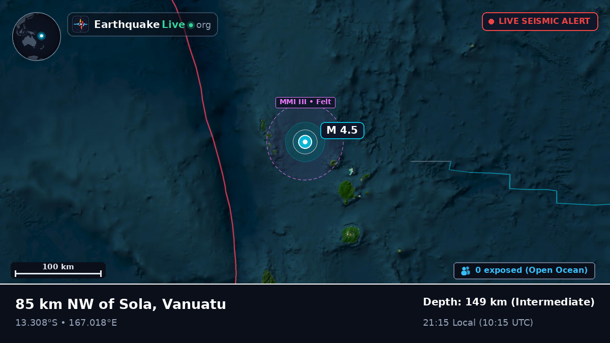 Off the coast of Luganville, Vanuatu