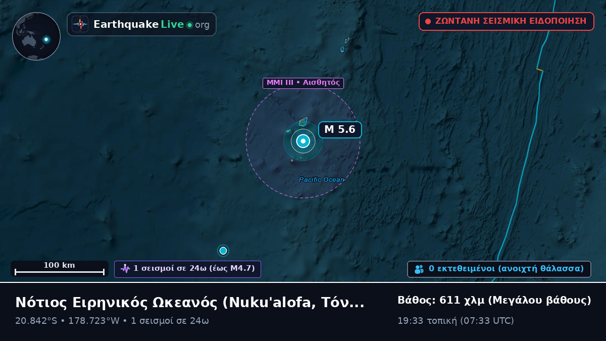 Νότιος Ειρηνικός Ωκεανός (Τόνγκα)