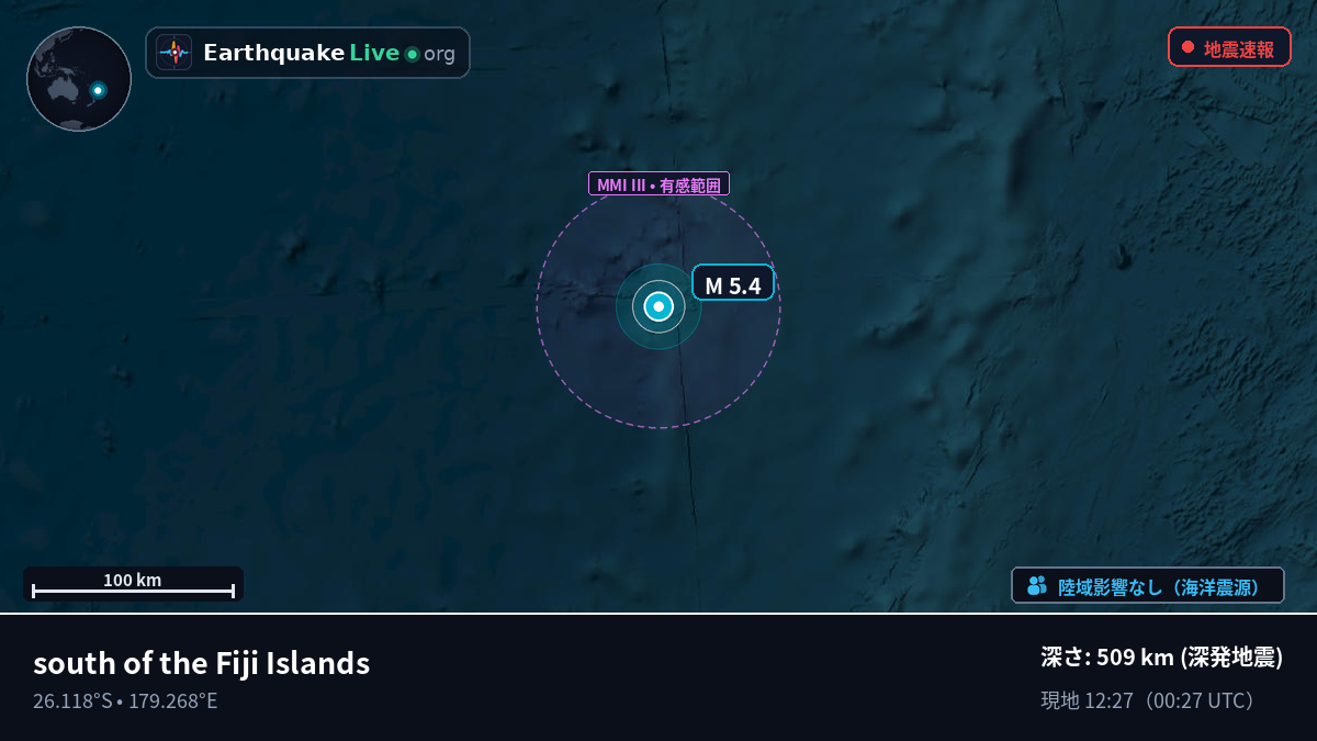 南太平洋 (Kermadec Islands)