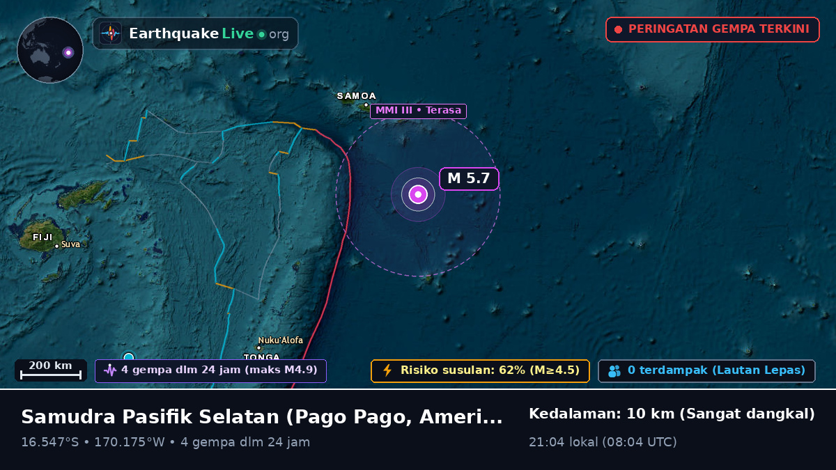 Samudra Pasifik Selatan (American Samoa)