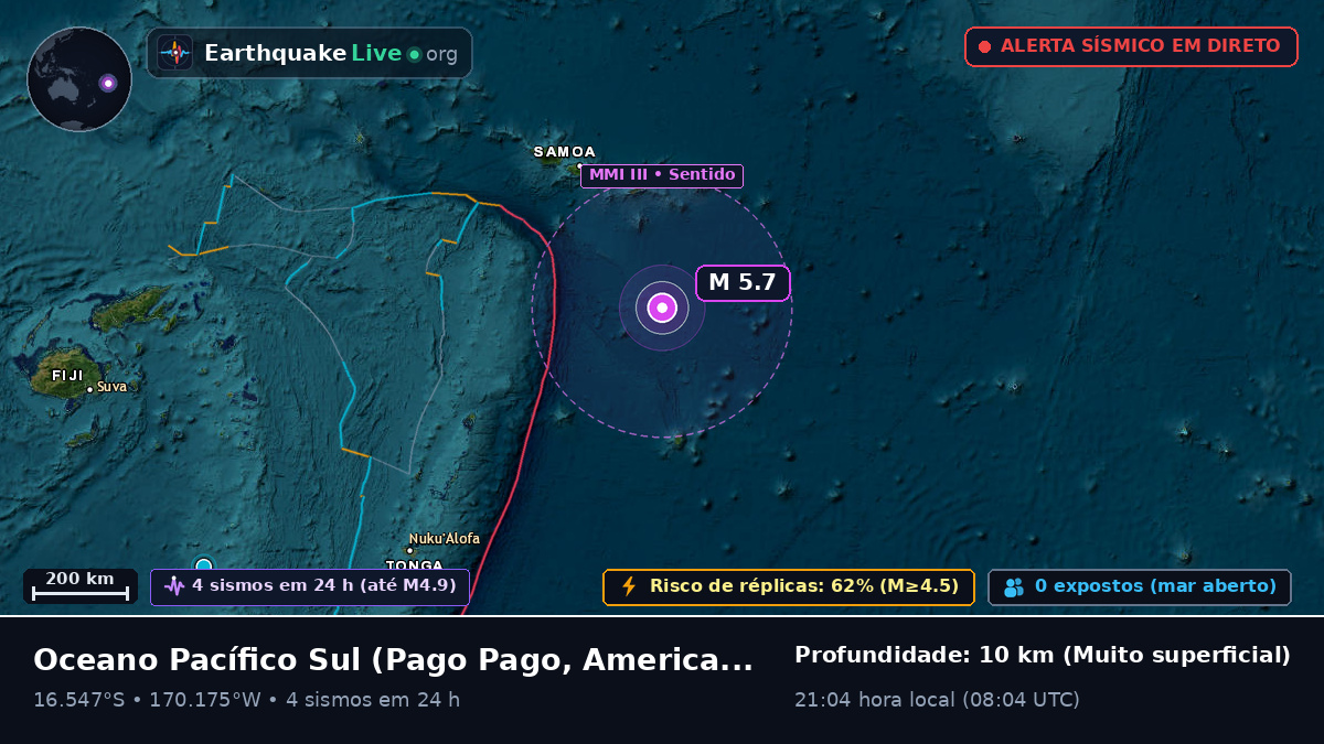 Oceano Pacífico Sul (American Samoa)
