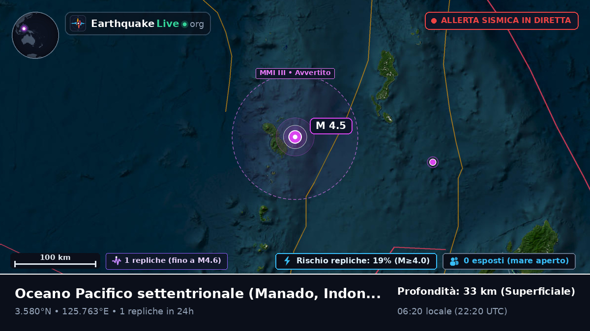 Oceano Pacifico settentrionale (Indonesia)