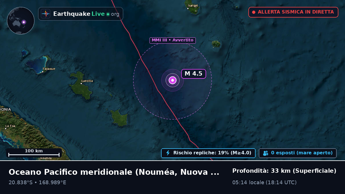Oceano Pacifico meridionale (Nuova Caledonia)