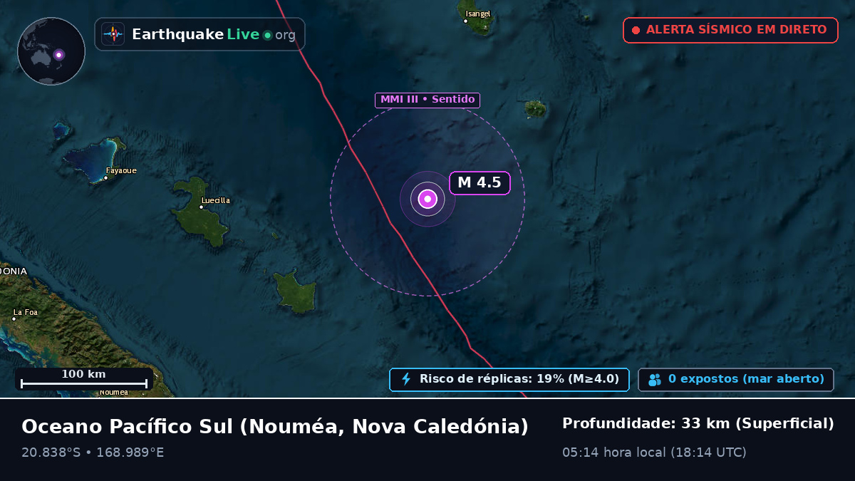 Oceano Pacífico Sul (Nova Caledónia)