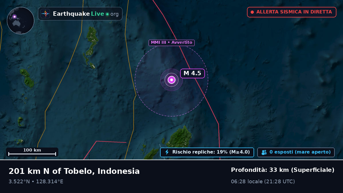 Oceano Pacifico settentrionale (Indonesia)