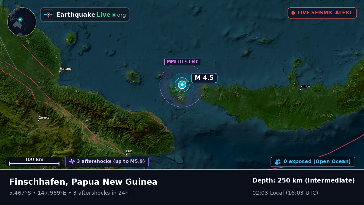 Off the coast of Lae, Papua New Guinea