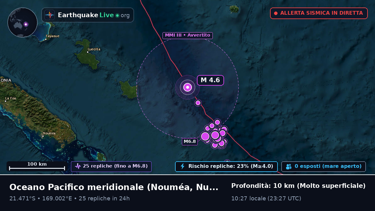 Oceano Pacifico meridionale (Nuova Caledonia)