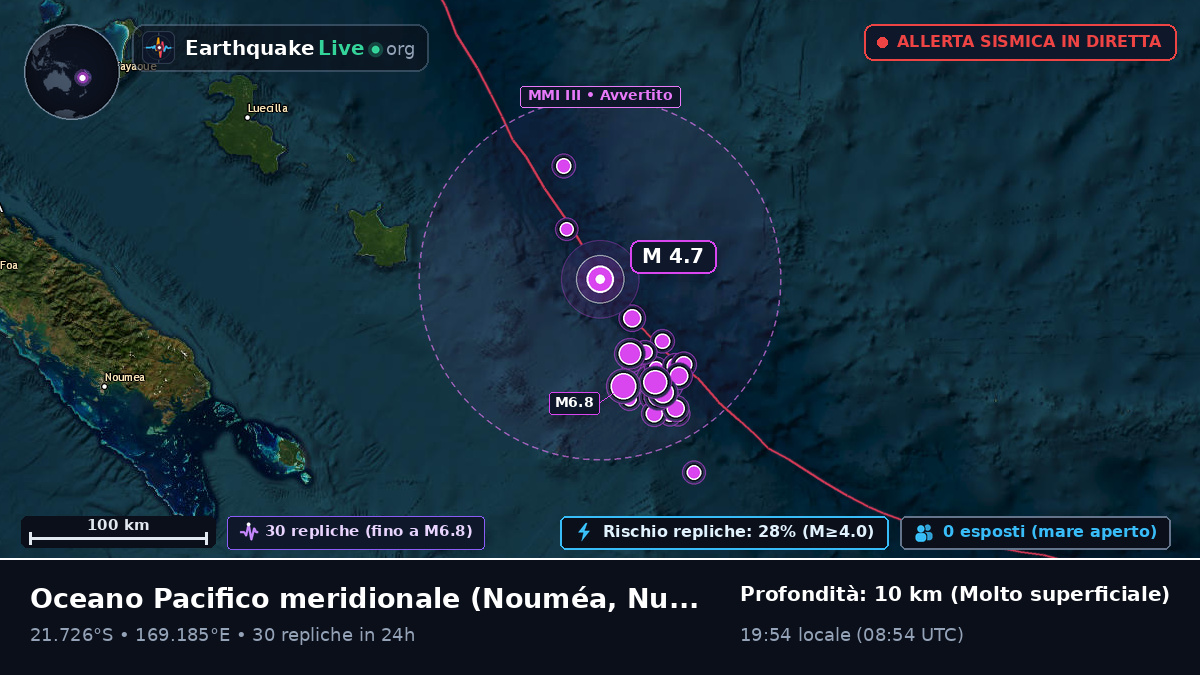 Oceano Pacifico meridionale (Nuova Caledonia)