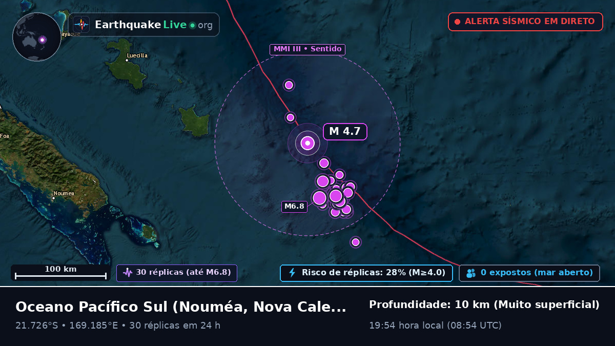 Oceano Pacífico Sul (Nova Caledónia)