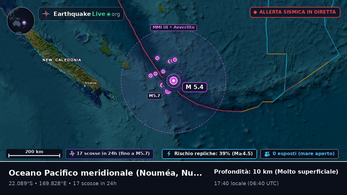 Oceano Pacifico meridionale (Nuova Caledonia)