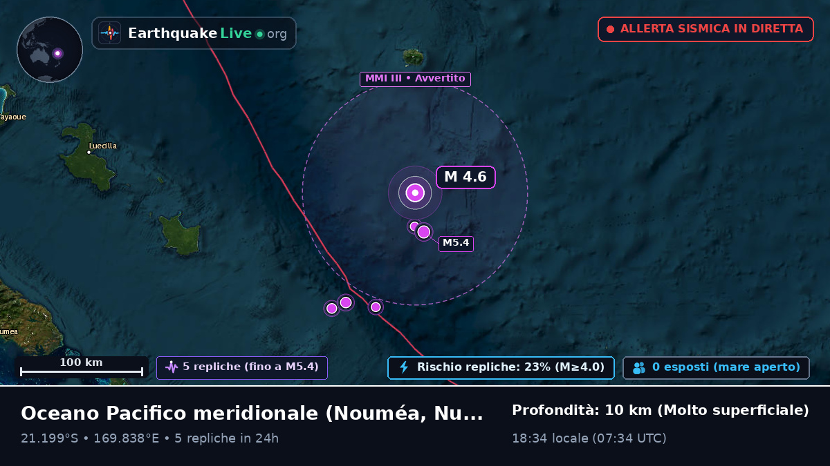 Oceano Pacifico meridionale (Nuova Caledonia)
