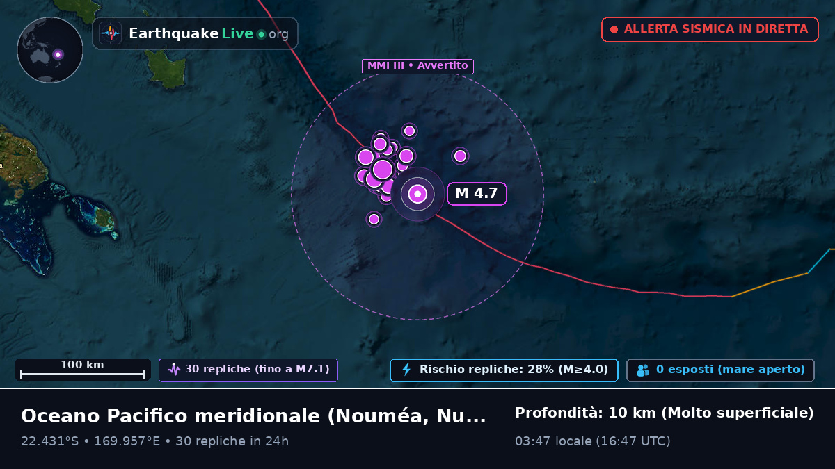 Oceano Pacifico meridionale (Nuova Caledonia)