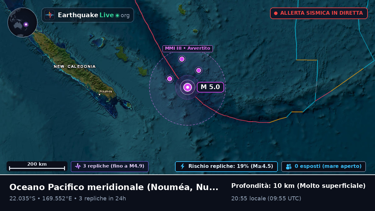 Oceano Pacifico meridionale (Nuova Caledonia)