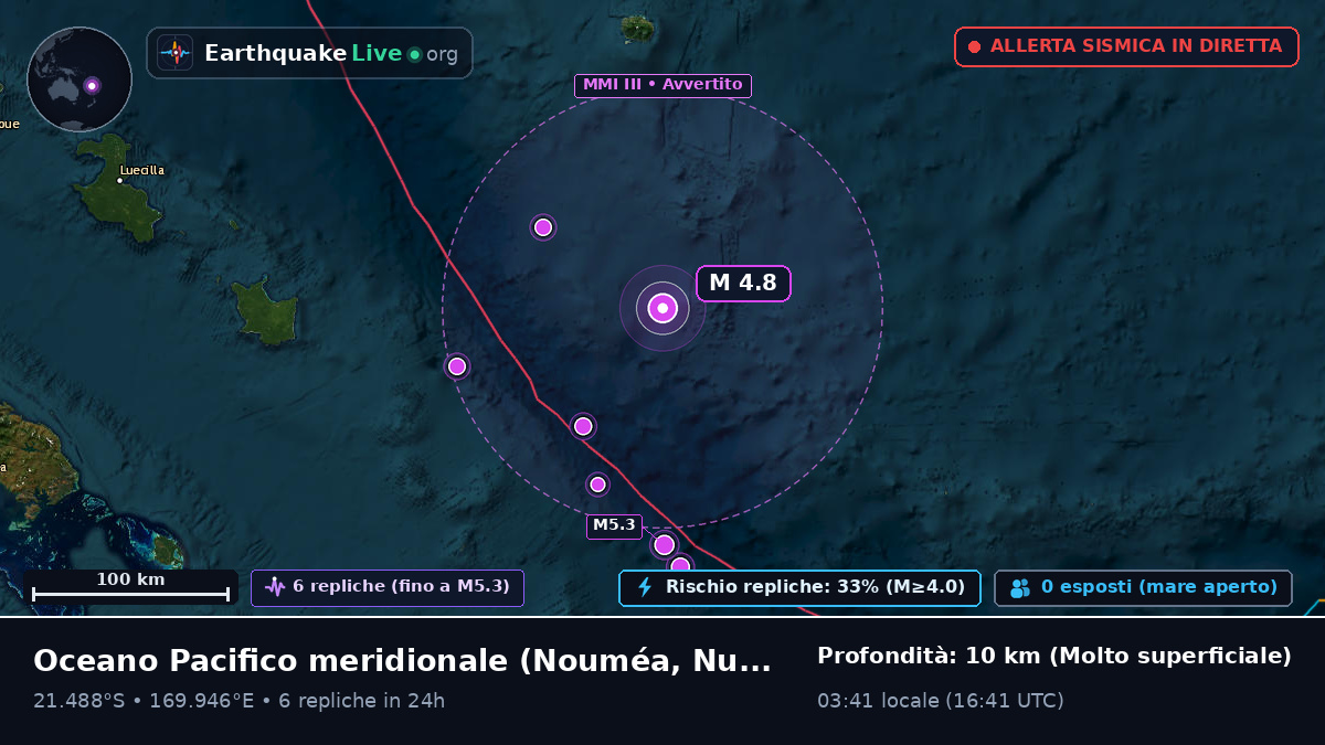 Oceano Pacifico meridionale (Nuova Caledonia)