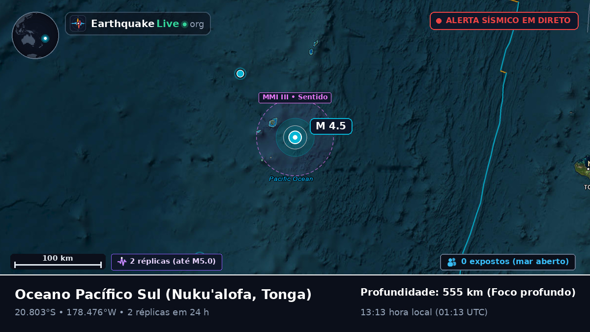 Oceano Pacífico Sul (Tonga)