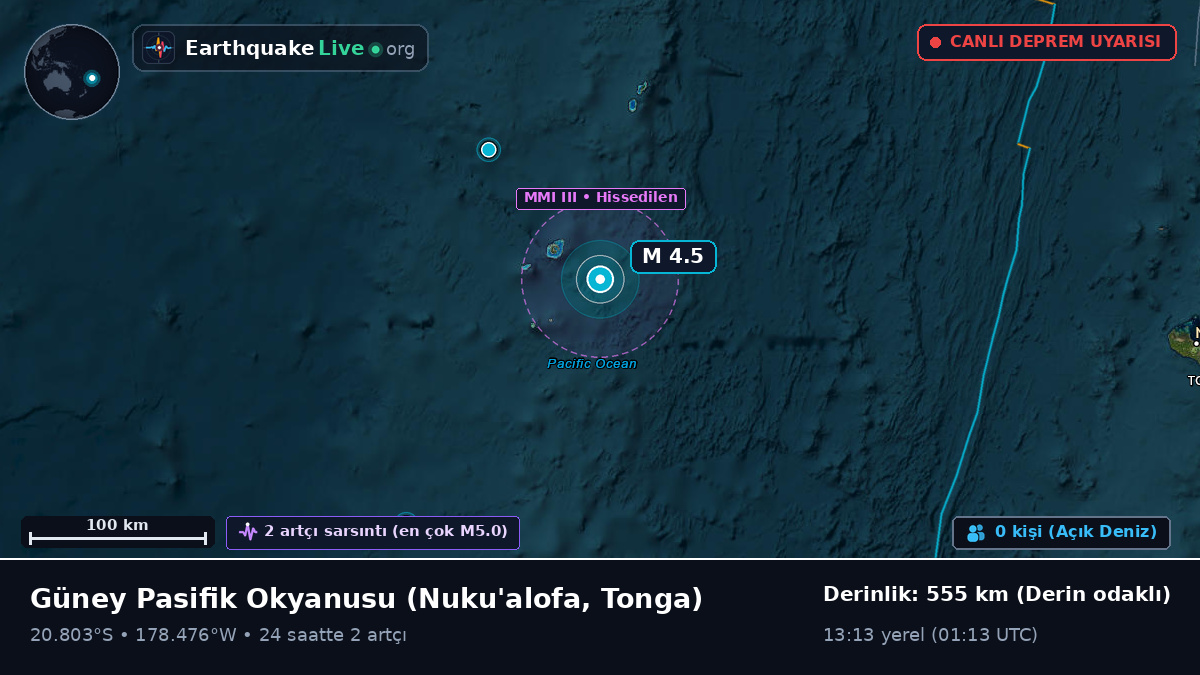 Güney Pasifik Okyanusu (Tonga)