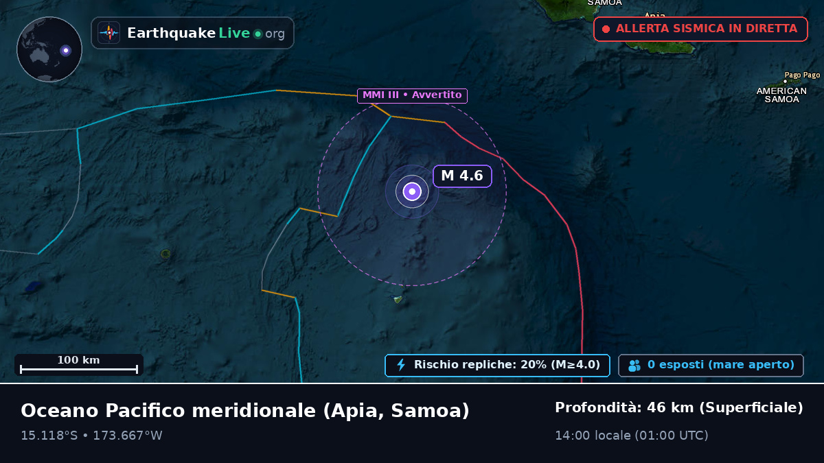 Oceano Pacifico meridionale (Samoa)
