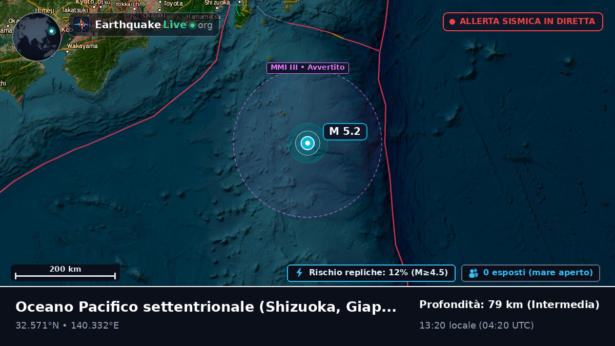 Oceano Pacifico settentrionale (Giappone)