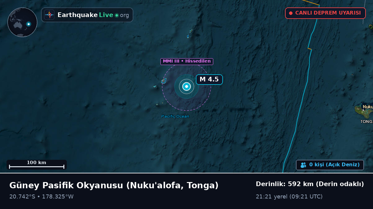 Güney Pasifik Okyanusu (Tonga)