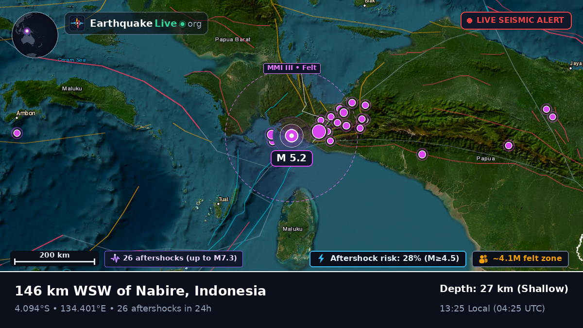 Off the coast of Nabire, Indonesia