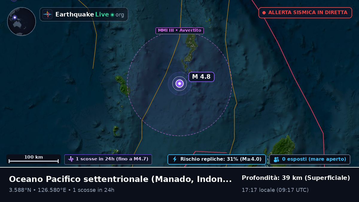 Oceano Pacifico settentrionale (Indonesia)