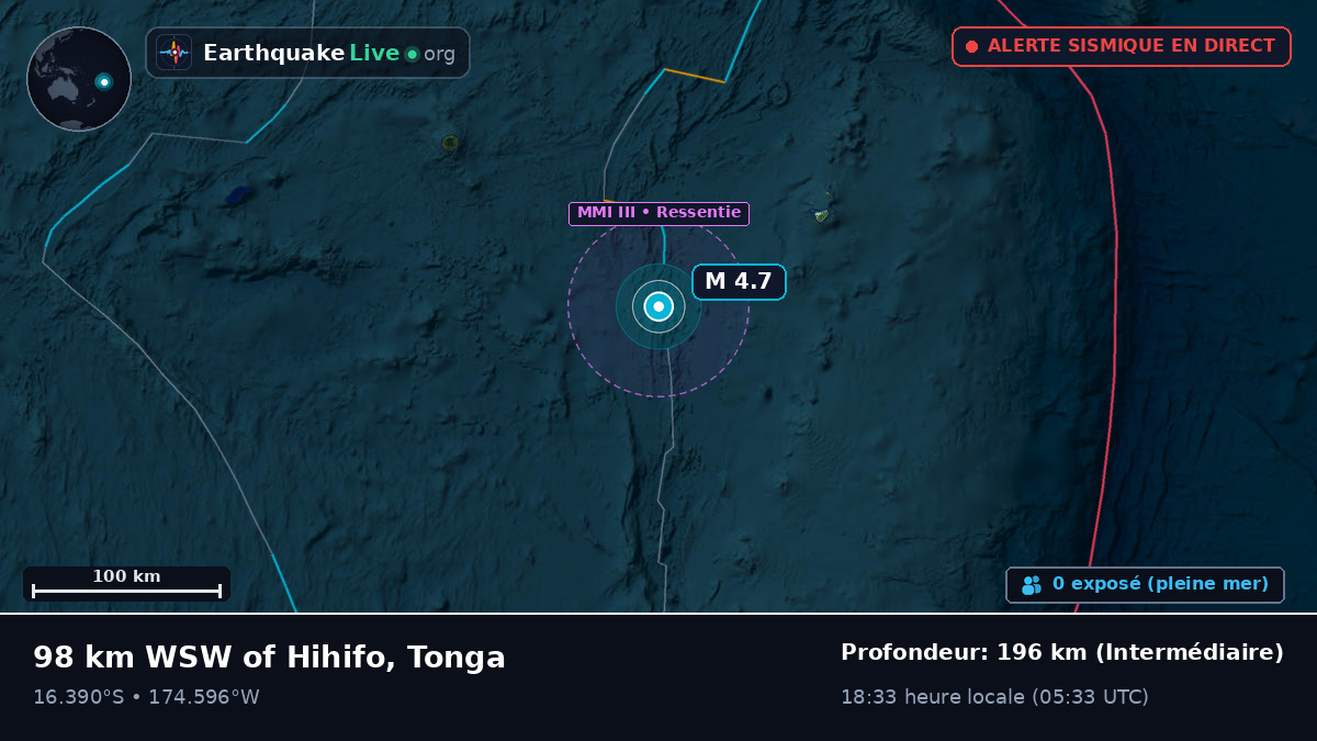 Océan Pacifique Sud (Tonga)