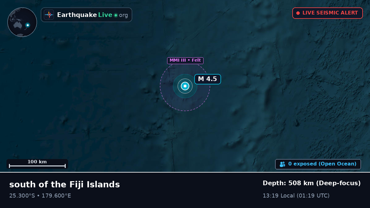 South Pacific Ocean (Kermadec Islands)
