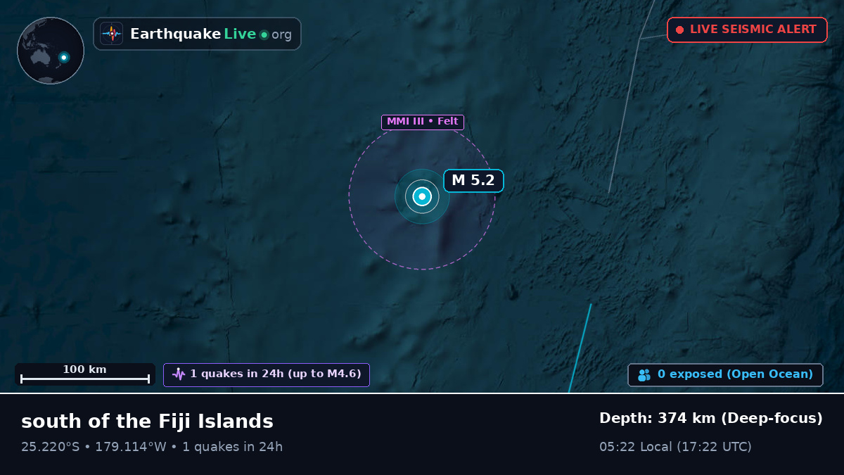 South Pacific Ocean (Kermadec Islands)