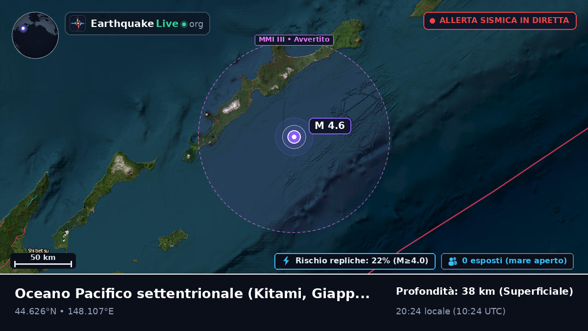Oceano Pacifico settentrionale (Giappone)