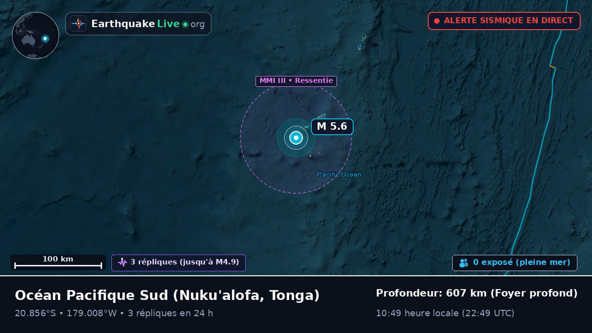 Océan Pacifique Sud (Tonga)