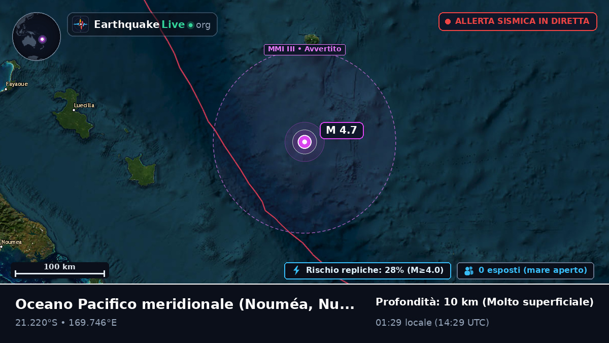 Oceano Pacifico meridionale (Nuova Caledonia)