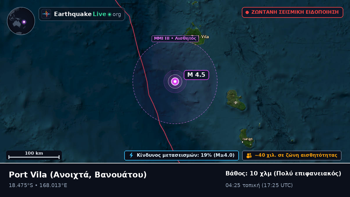Ανοιχτά των ακτών Port Vila, Βανουάτου
