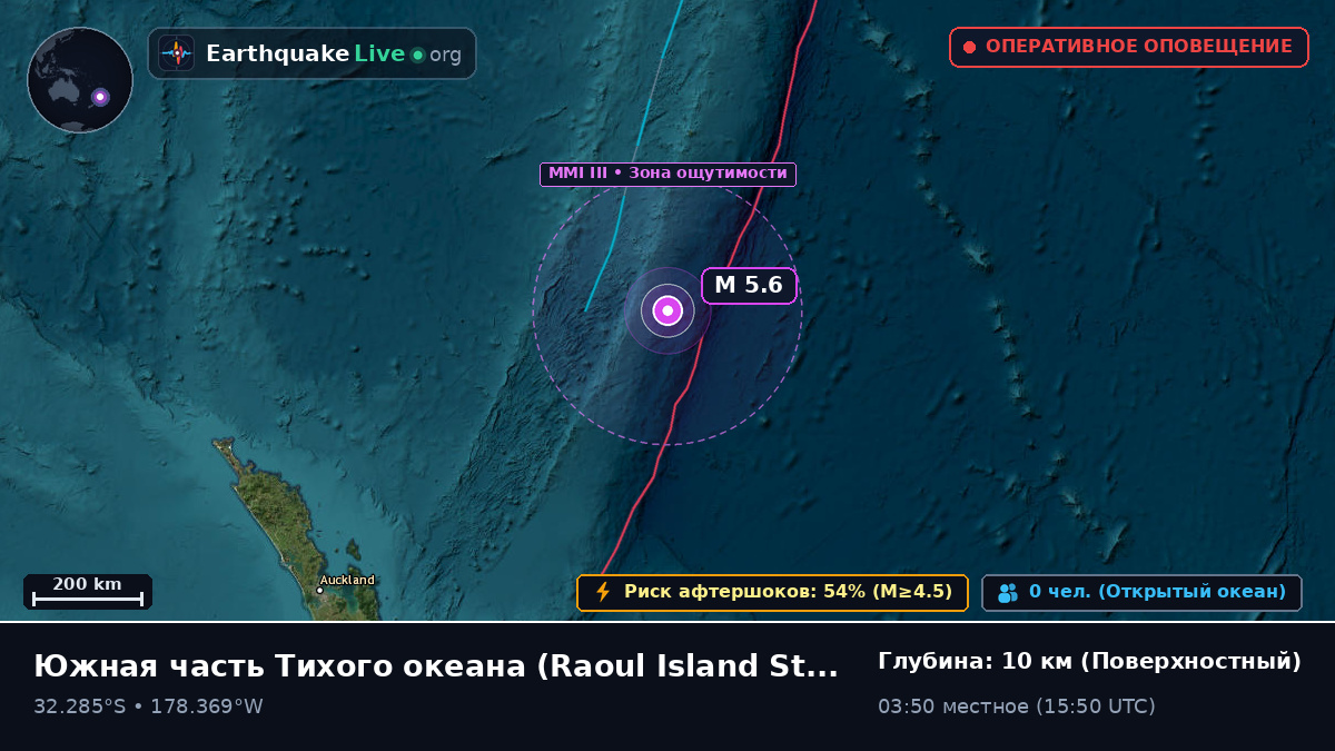Южная часть Тихого океана (Kermadec Islands)
