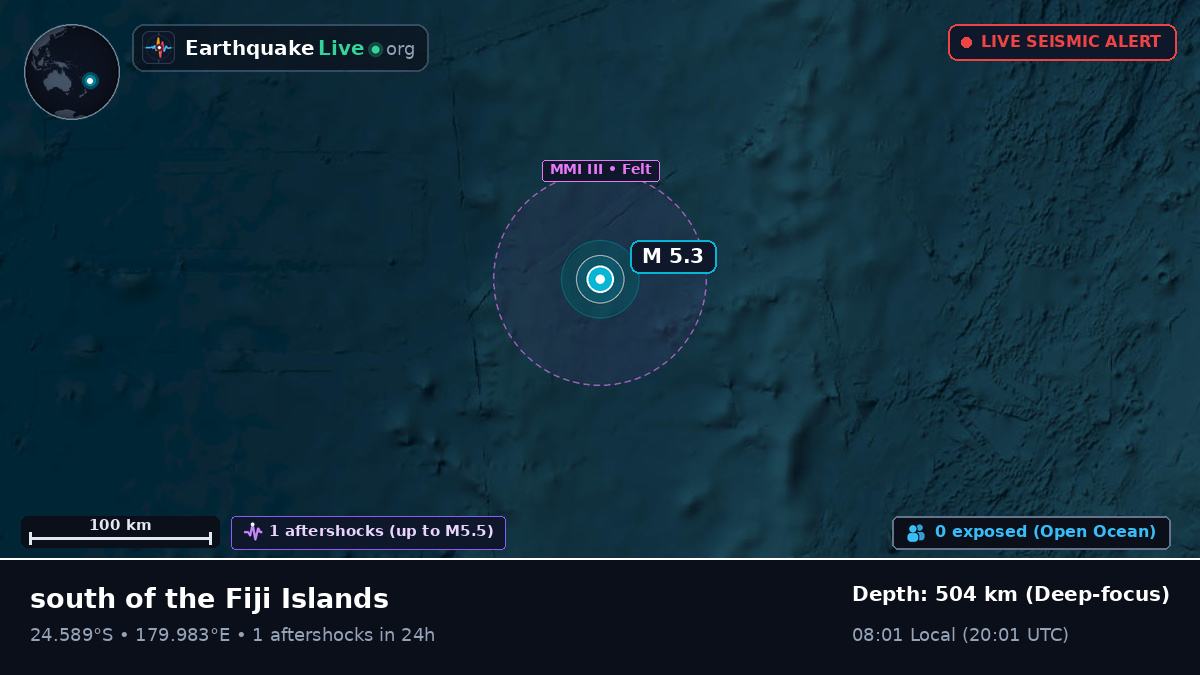 South Pacific Ocean (Kermadec Islands)