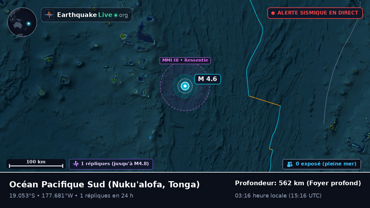 Océan Pacifique Sud (Tonga)