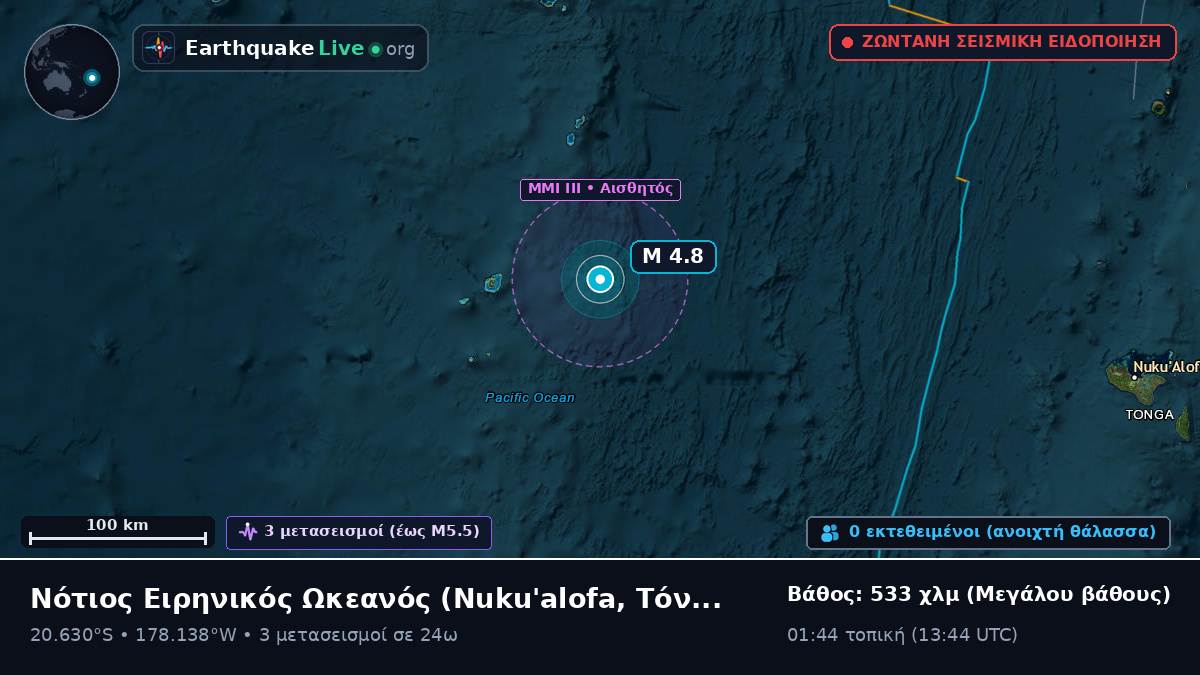 Νότιος Ειρηνικός Ωκεανός (Τόνγκα)