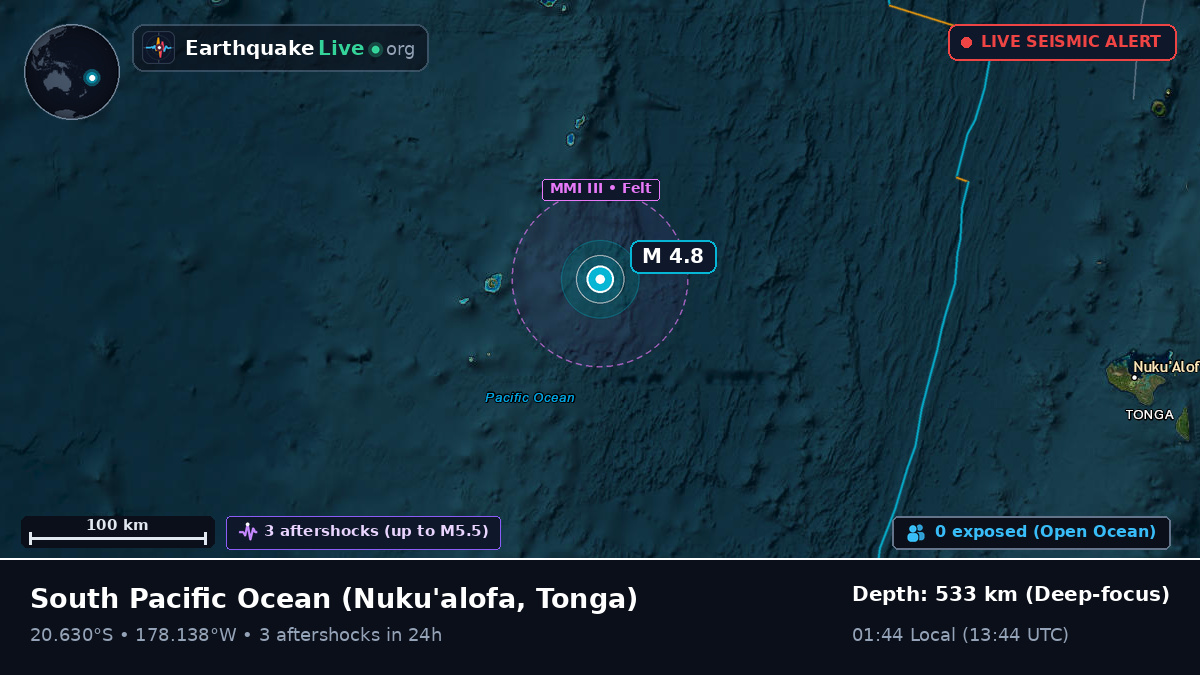 South Pacific Ocean (Tonga)