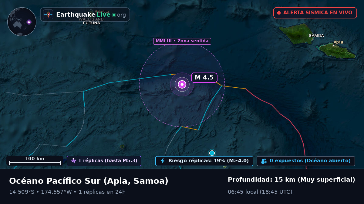Océano Pacífico Sur (Samoa)
