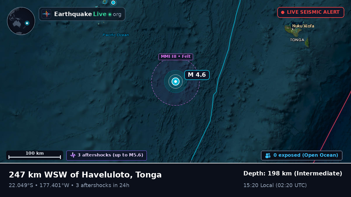 Off the coast of Nuku'alofa, Tonga