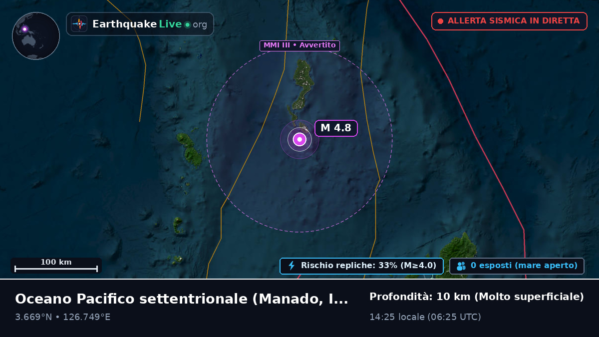 Oceano Pacifico settentrionale (Indonesia)
