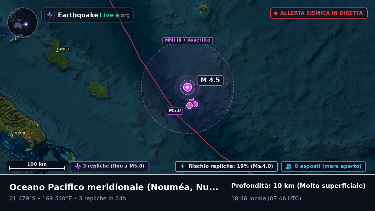 Oceano Pacifico meridionale (Nuova Caledonia)