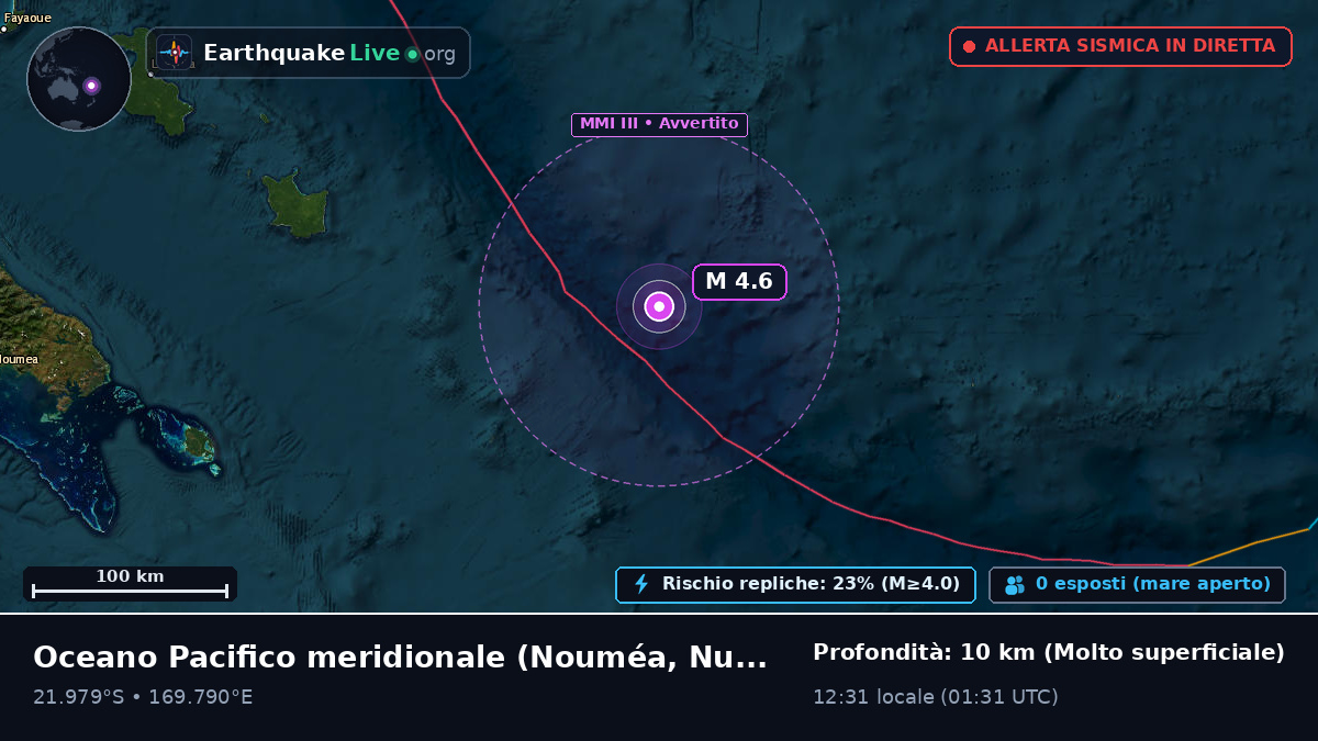 Oceano Pacifico meridionale (Nuova Caledonia)